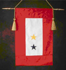 GOLD STAR BANNER WITH BLUE STAR